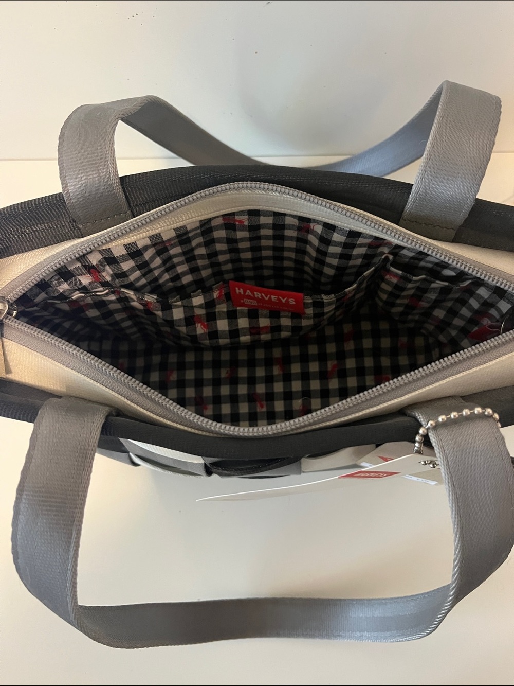 Harveys The Original Seatbelt Black & Gray Woven Tote Bag Limited Edition - Picture 6 of 11